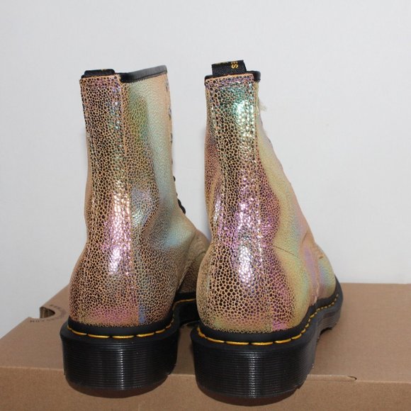 Dr. Martens 1460 Sand Rainbow Ray Leather Lace Up Combat Boots US Women’s Size 6 - Picture 10 of 11